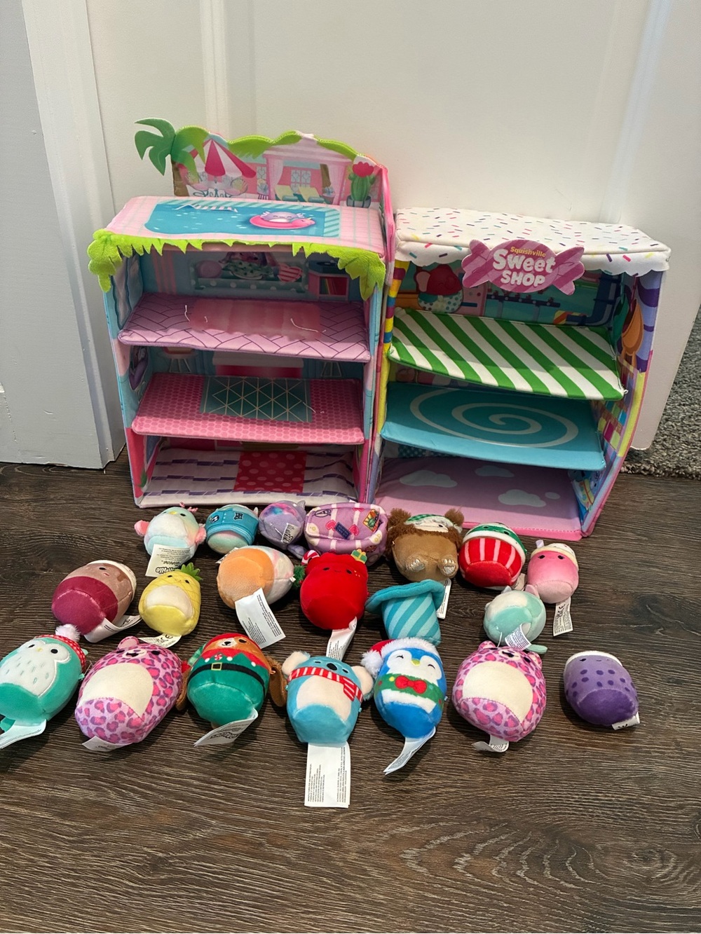 Mini Squishmallow Kids Plush Sweet Shop Playset - Pink & Multicolor